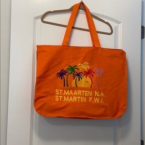 St Martin authentic orange tote